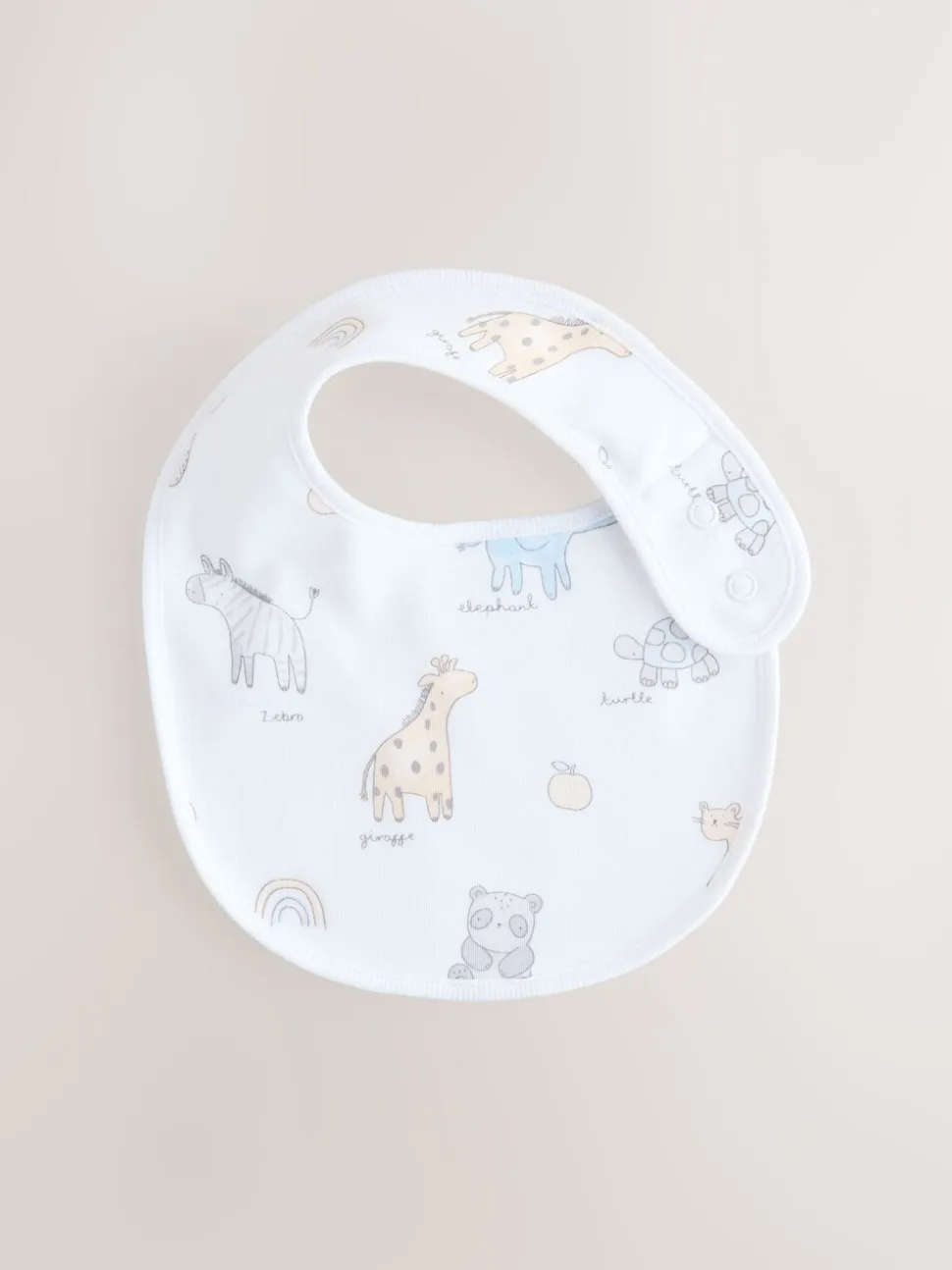 Wit - Set van 5 babyslabbetjes