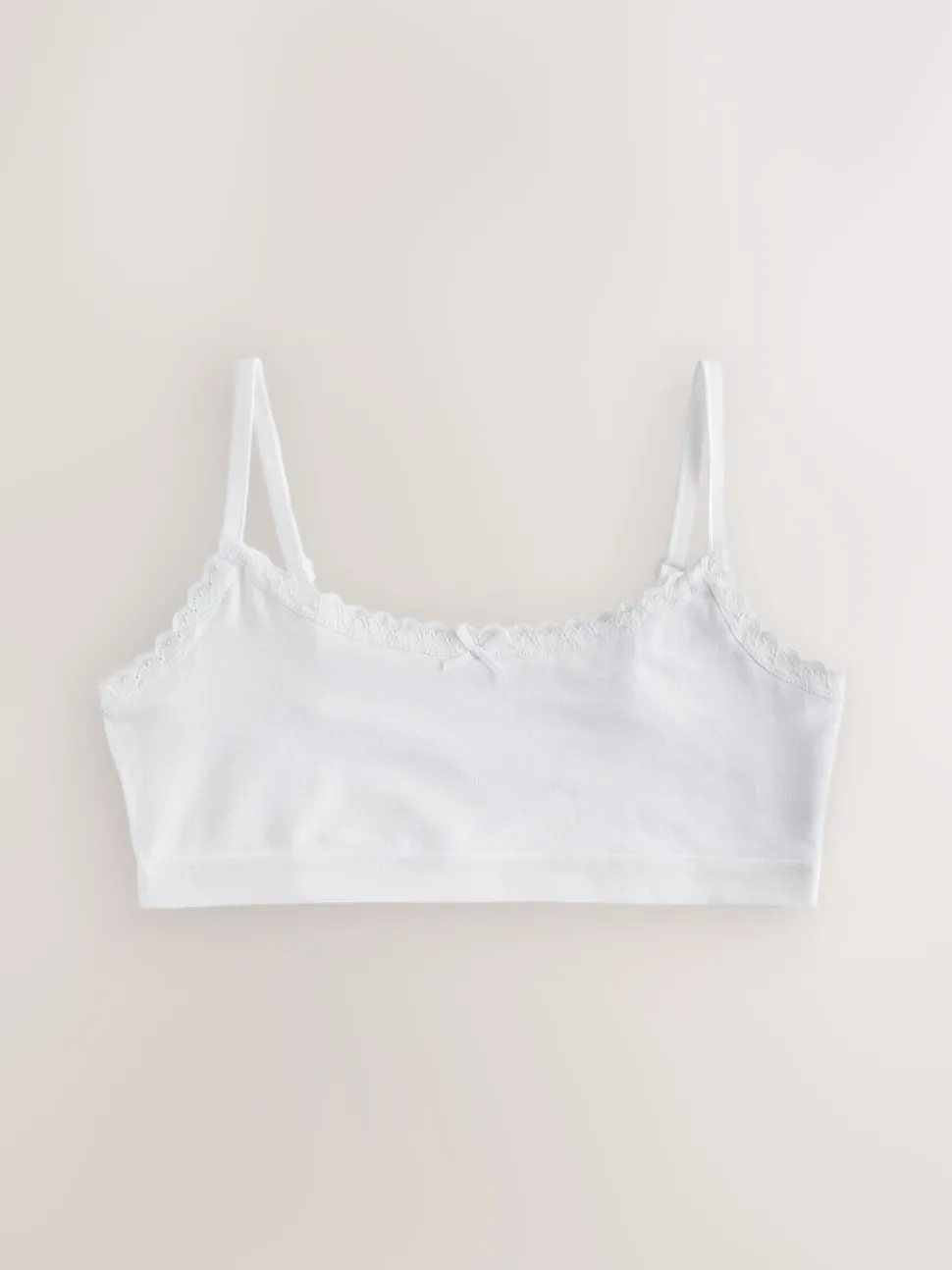 Wit - Set van 3 crop tops met bandjes (5 - 16 jr)