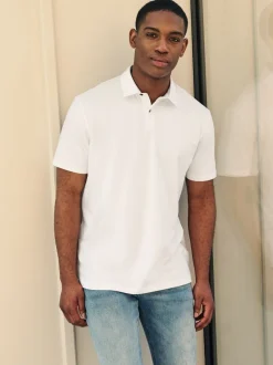 Wit - Set van 3 jersey poloshirts met korte mouwen
