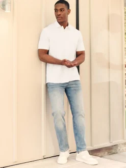 Wit - Set van 3 jersey poloshirts met korte mouwen