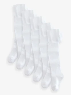 Wit - Set van 5 katoenrijke schoolmaillots