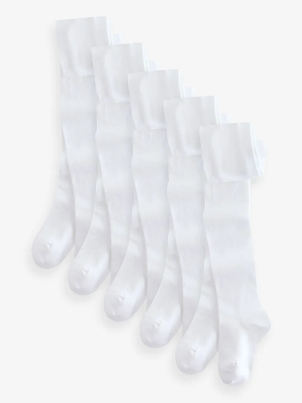 Wit - Set van 5 katoenrijke schoolmaillots