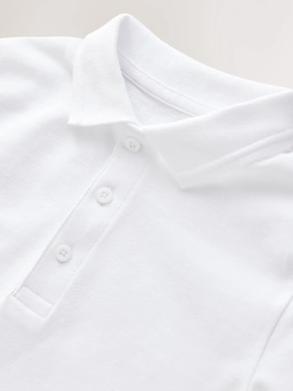 Wit - Set van 2 poloshirts met lange mouwen (3-16jaar)