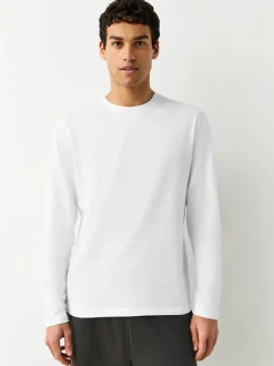Wit - Set van 5 T-shirts met lange mouwen en laagjes