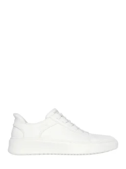 Wit - Skechers Court Break instapsneakers met dubbele ventilatie