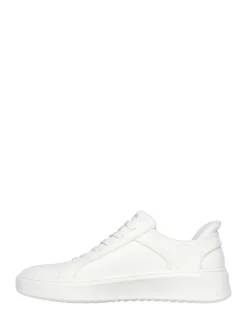 Wit - Skechers Court Break instapsneakers met dubbele ventilatie
