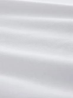 Wit - Slim Fit - Piqué polo met lange mouwen