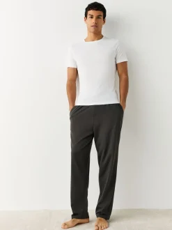 Wit - Slim Fit - Set van 2 100% katoenen T-shirts met laagjes