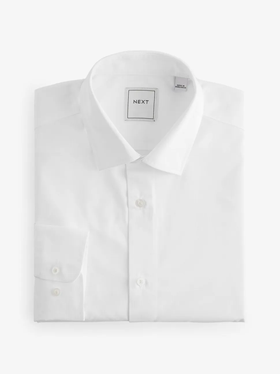 Wit - Slim Fit - Strijkvrije slimme overhemden met enkele manchet 3 pak