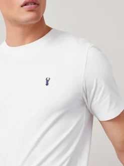 Wit - Slim Fit - T-shirt met hert