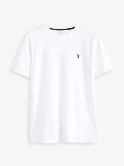 Wit - Slim Fit - T-shirt met hert