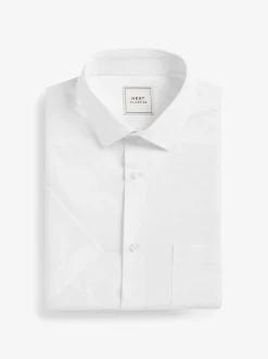 Wit - Slim-fit, onderhoudsvriendelijk, net overhemd
