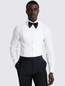Wit - Smal - MOSS Marcella Bib Dress Shirt