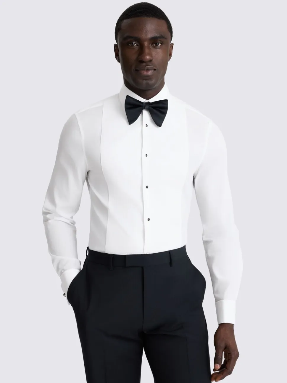 Wit - Smal - MOSS Marcella Bib Dress Shirt