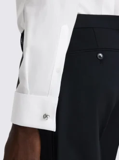 Wit - Smal - MOSS Marcella Bib Dress Shirt