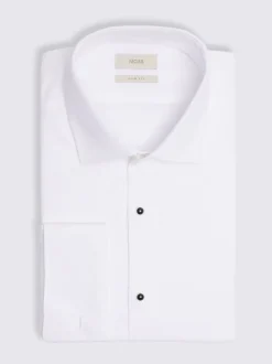 Wit - Smal - MOSS Marcella Bib Dress Shirt