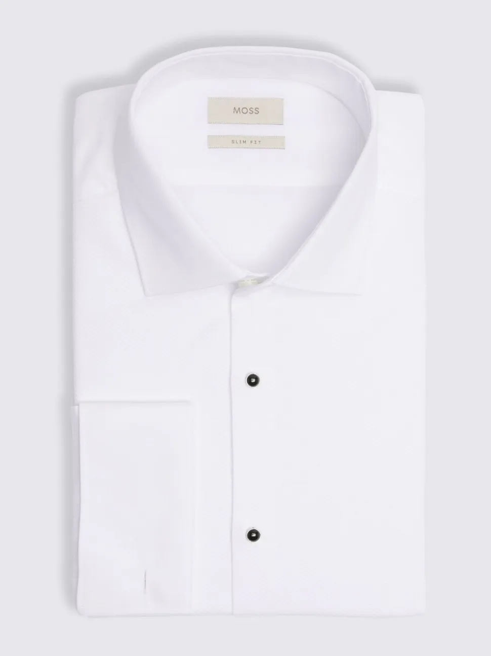 Wit - Smal - MOSS Marcella Bib Dress Shirt