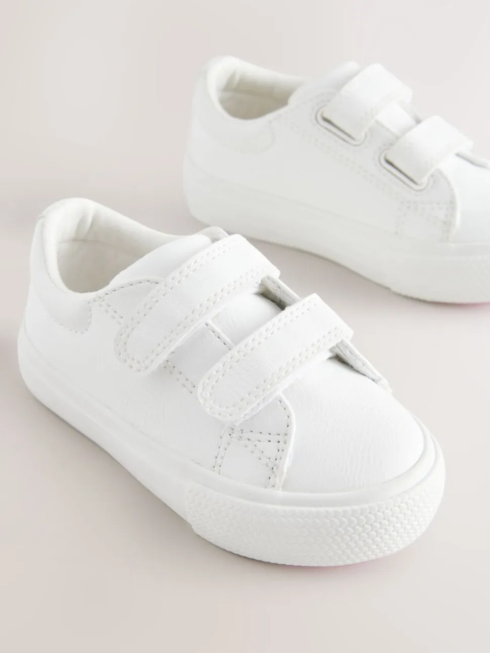 Wit - Sneakers met dikke zool en klittenbandsluiting