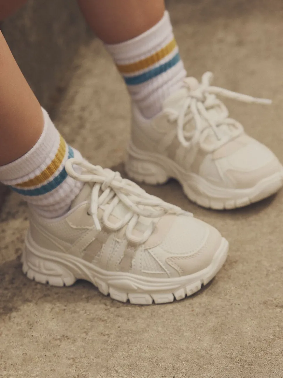 Wit - Sneakers met dikke zool