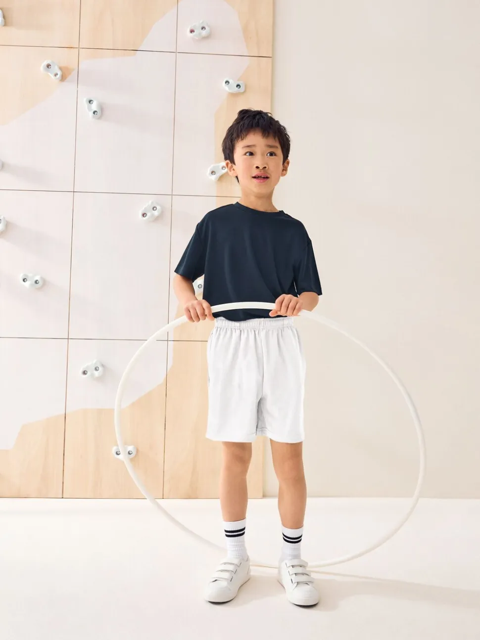 Wit - Sportshort (3-16 jr)