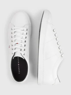 Wit - Tommy Hilfiger - Must-have leren detail sneakers