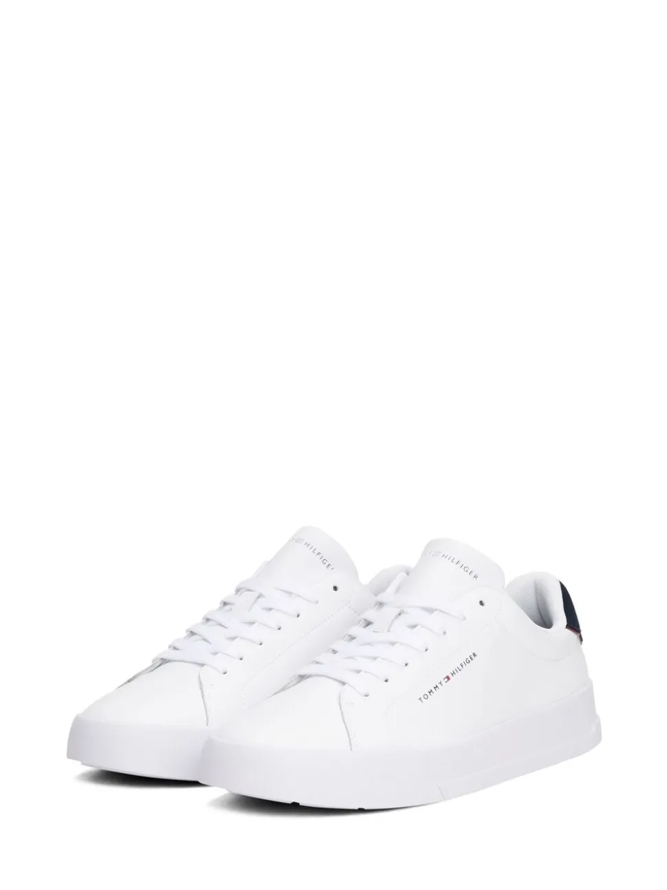 Wit - Tommy Hilfiger Court Essential Leather Trainers