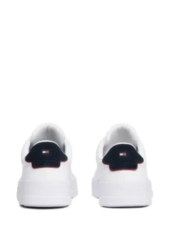 Wit - Tommy Hilfiger Court Essential Leather Trainers