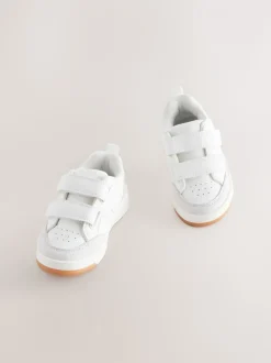 Wit - Trainers met Klittenbandsluiting en twee banden