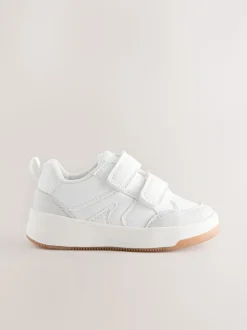 Wit - Trainers met Klittenbandsluiting en twee banden