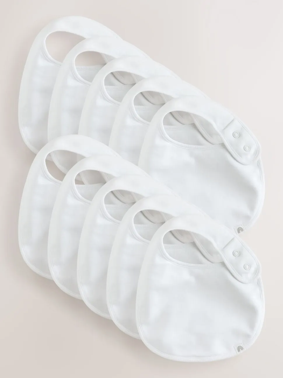 Wit - Verpakking met 10 babyslabbetjes
