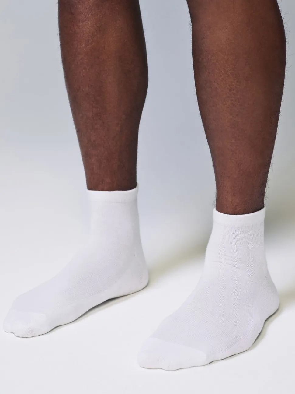 Wit - Verpakking van 5 - Halfhoge sneakersokken met demping