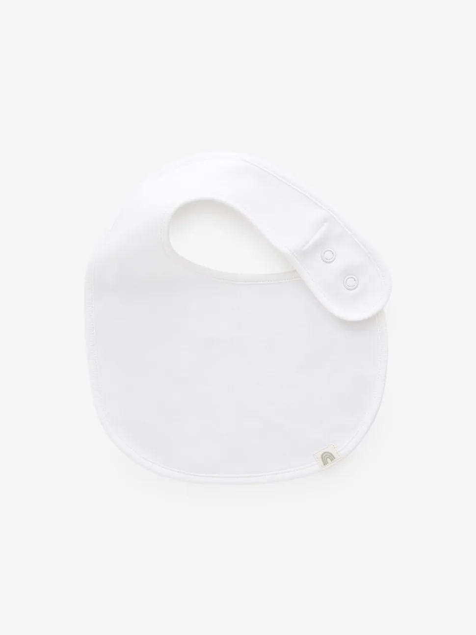 Wit - Verpakking van 5 100% katoenen babyslabbetjes