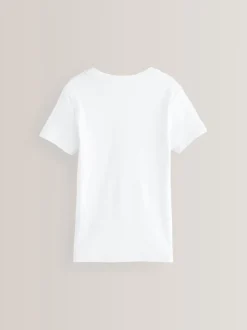 Wit - Verpakking van 3 100% katoenen shirts met korte mouwen (1,5-16jr)