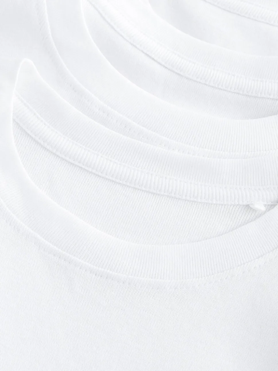Wit - Verpakking van 3 100% katoenen shirts met korte mouwen (1,5-16jr)