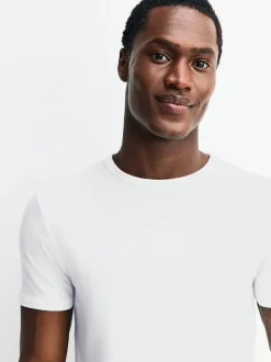 Wit - Verpakking van 2 - Modal Layering T-Shirt