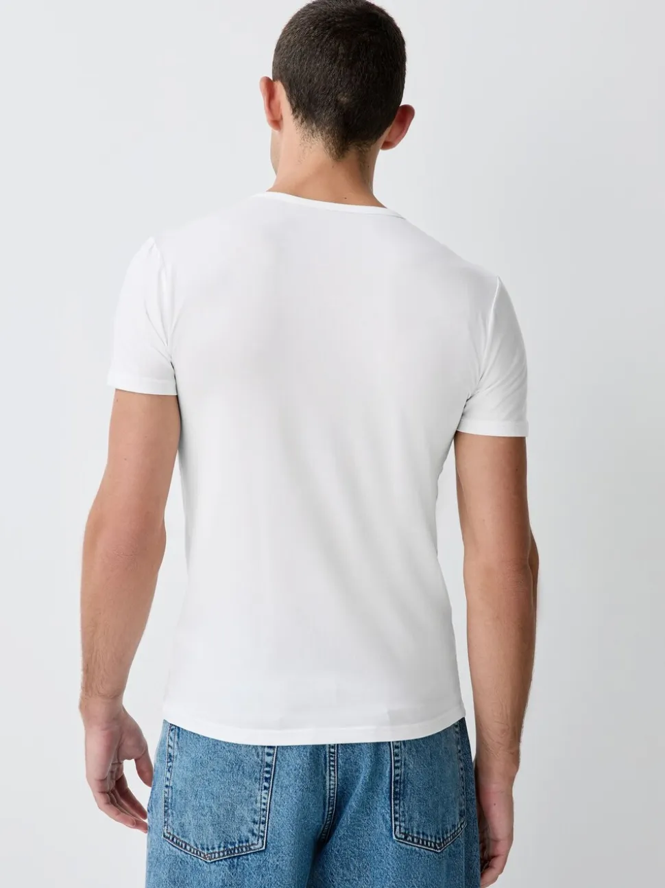 Wit - Verpakking van 5 - Modal Layering T-Shirt