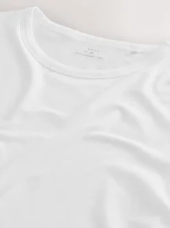 Wit - Verpakking van 5 - Modal Layering T-Shirt