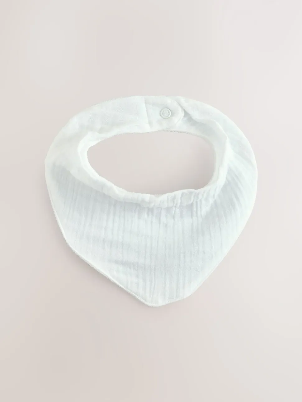Wit - Verpakking van 3 babyslabbetjes van mousseline