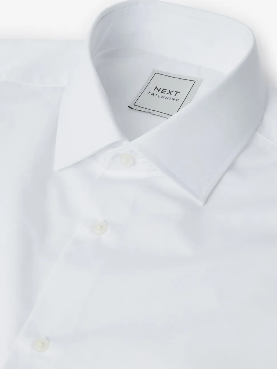 Wit - Verpakking van 5 onderhoudsvriendelijke slim fit smart overhemden met enkele manchetten