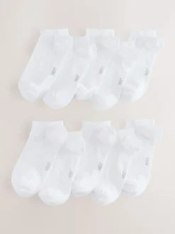 Wit - Verpakking van 10 paar sneakersokken