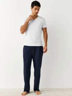 Wit - Verpakking van 10 slim-fit 100% katoenen T-shirts met V-hals en laagjes