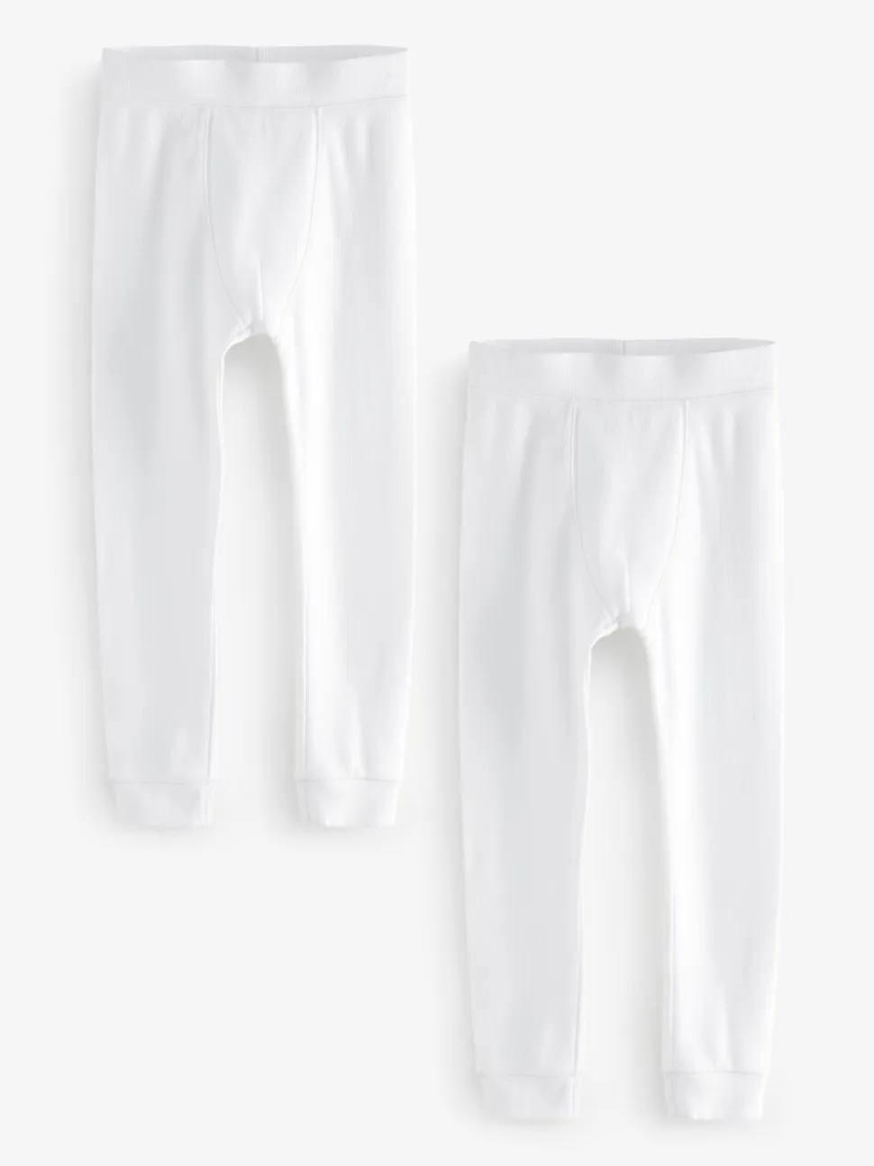 Wit - Verpakking van 2 thermische leggings (2-16 jr)