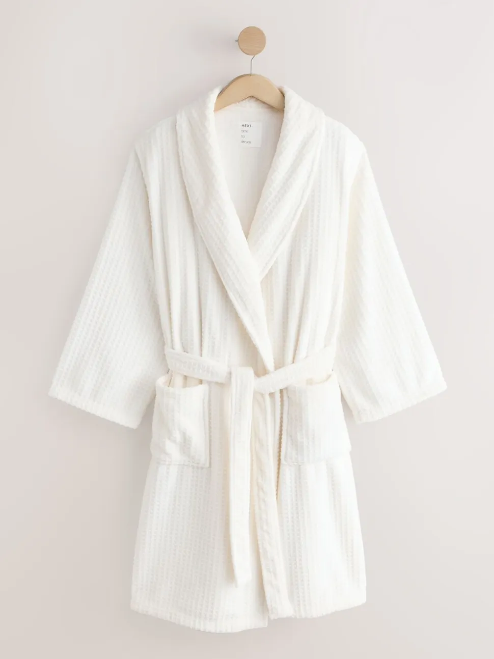 Wit - Waffle Cosy Robe