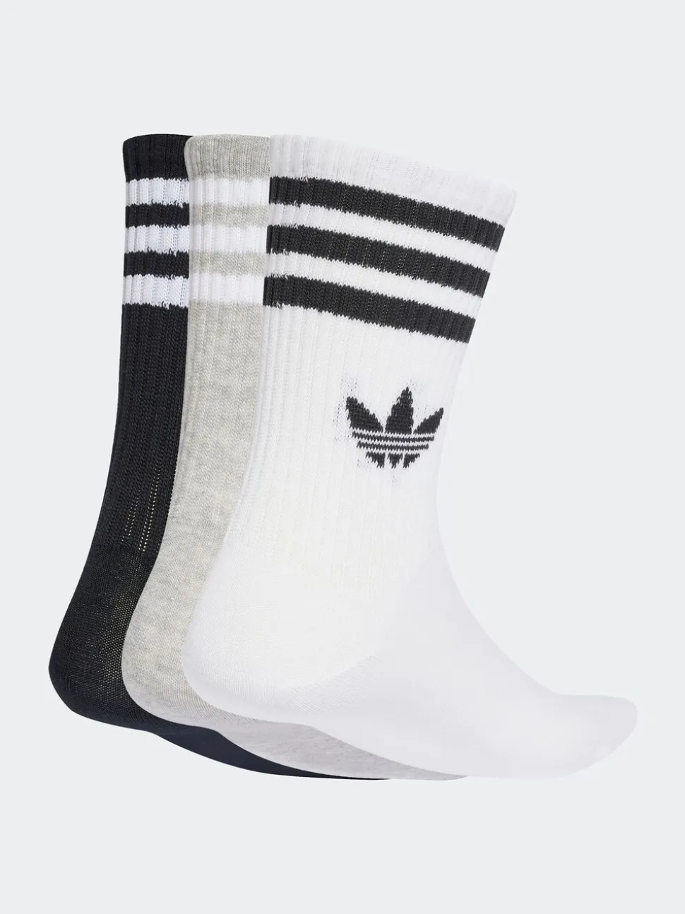 Wit chroom - Ronde hals - Adidas Originals 3-Strepen Crew Sokken 3 paar