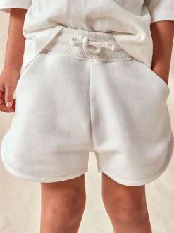 Wit effen - Jersey short (3-16 jr)
