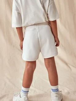 Wit effen - Jersey short (3-16 jr)