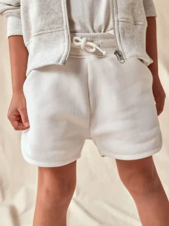 Wit effen - Jersey short (3-16 jr)