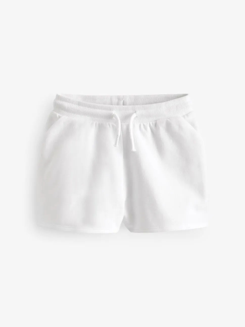 Wit effen - Jersey short (3-16 jr)