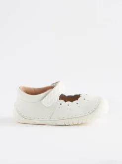 Wit leer - Mary Jane babyschoenen