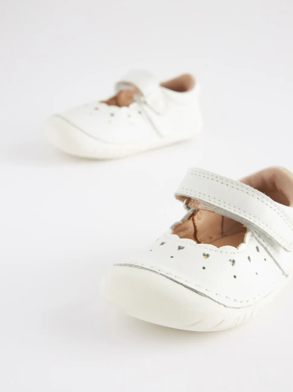 Wit leer - Mary Jane babyschoenen